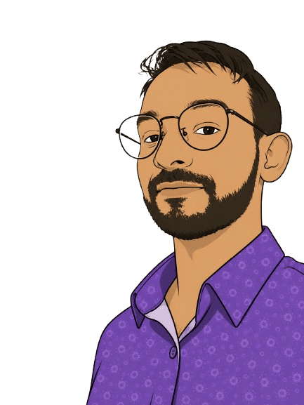 Illustrated portrait of Cedric Poilly